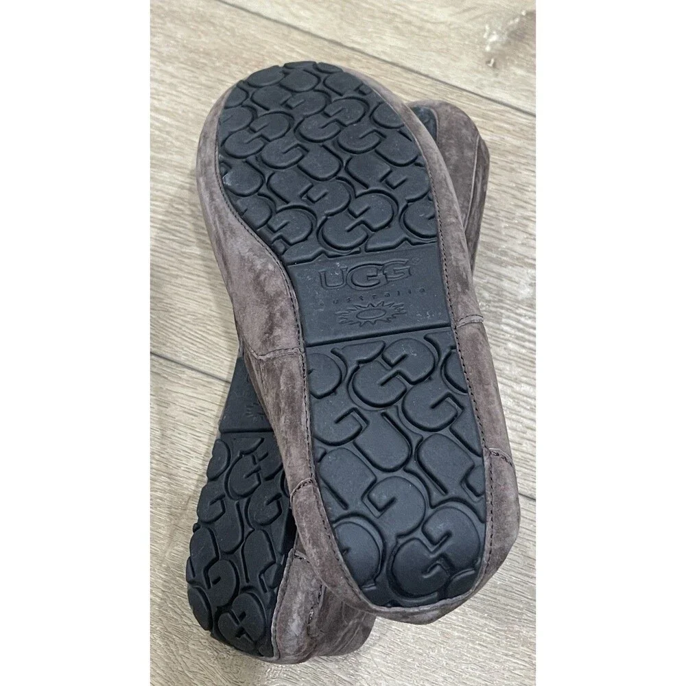 UGG Men's Ascot Espresso Authentic Sheepskin Slippers Men’s Size 12 EUR 45.5